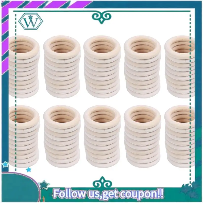 

A09P 10X Кольца из натурального дерева, диаметр 50 мм