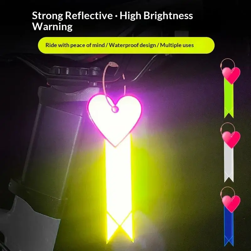 1Pcs Adults Children Night Riding Safety Accessories Safe Reflective Keychain For Bag Pendant Strip Car Ornaments Reflectors