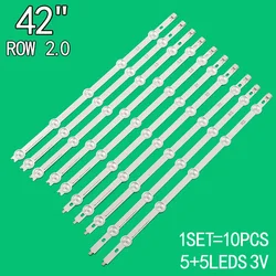 10 sztuk listwa oświetleniowa LED dla LG 42LN5400 42LA620S 42LN570S 42LN5700 42LN519C 6916L-1214A 6916L-1215A 6916L-1216A 1217A