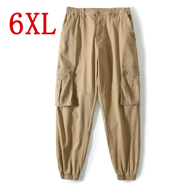 

High Quality Fashion Men Clothing Classic Streetwear Casual Korean version Pants Mens Casual Drawstring Cotton Trouser Size 6XL