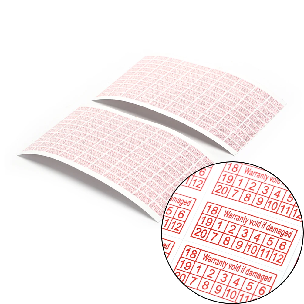 200pcs 2025-2027 Warranty Void If Damaged Protection Security Label Sticker Seal Removable Guaranteed VOID Writable Name