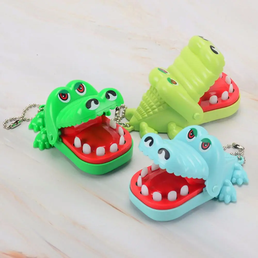 Practical  Novelty  With Keychain Mini Biting Hand Alligator Crocodile  Crocodile Mouth Gags  Bite Finger Game