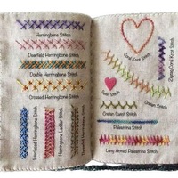 Embroidered Kit Stitch Book Embroidery Book Hand Embroidery Brochure DIY Sewing Books Fabric Embroidery Book Learning Needlework
