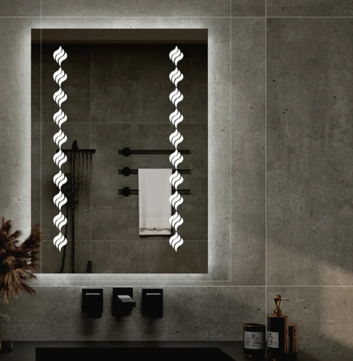 Hotel Badezimmer Wandmontage Badezimmer Touch Sensor Smart Led Spiegel Badezimmer Rechteck 50*70