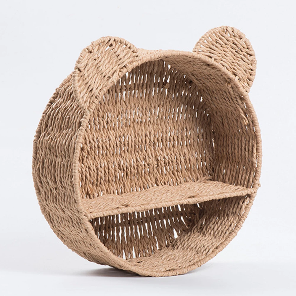 Storage Basket Hand-woven Large Capacity Strong Firm Home Rattan Storageorganizer Shelves Handmade Kitchen Storage Fruit Basket