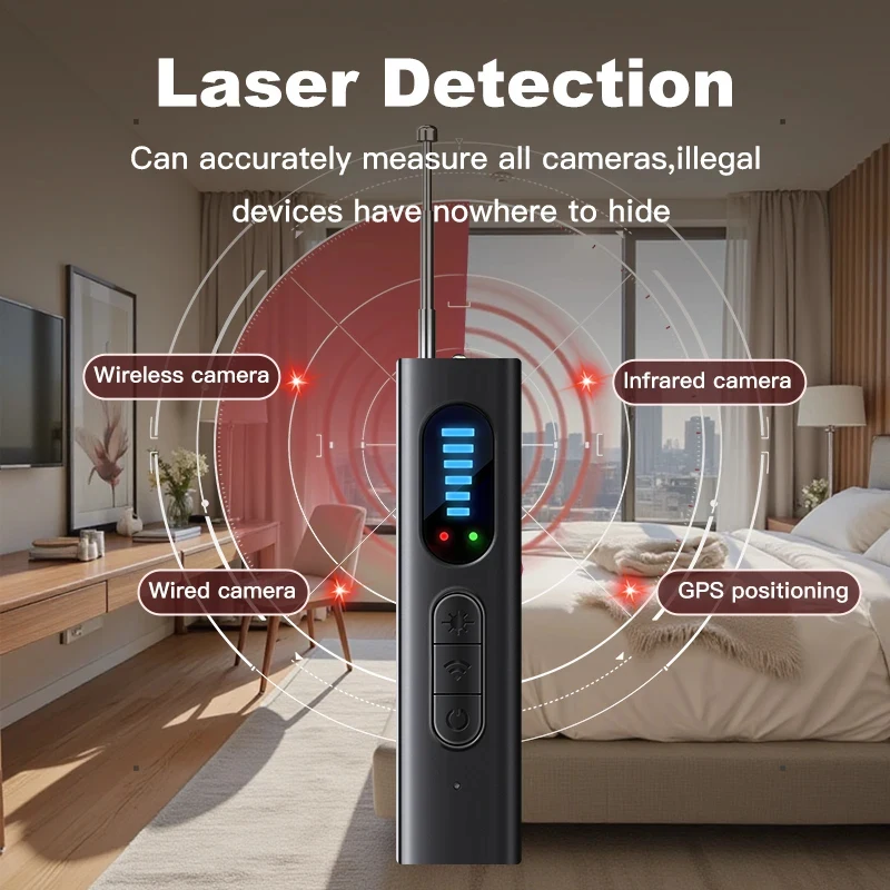 New Hidden Camera Detector Anti-spy Car GPS Tracker Listening Device Bug RF Wireless All Signal Scanner Gadget Security Protecti