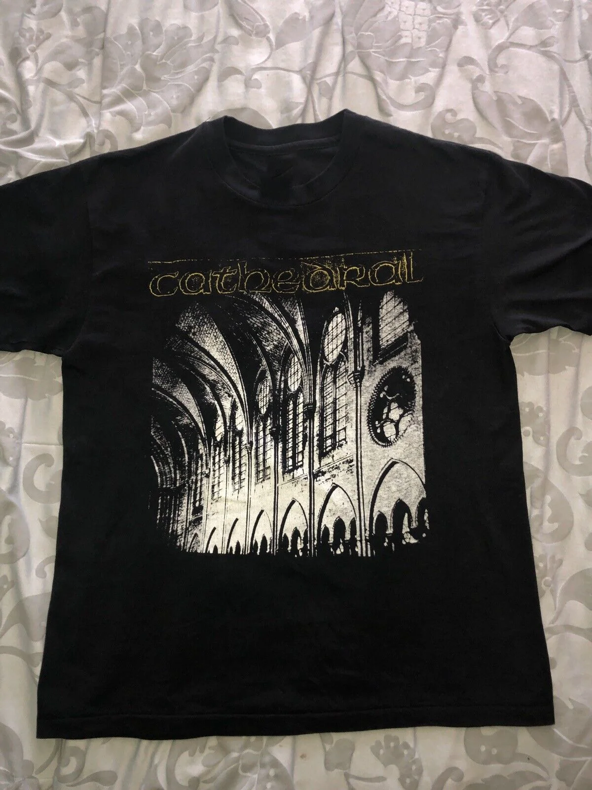 Cathedral 1991 t-sHIRT sHORT sLEEVE bLACK cOTTON mEN sIZE s TO 2345xl be643