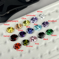 Wholesale 2x3~13x18mm AAAAA Oval Shape White Voilet Yellow Purple Pink Cubic Zirconia Stone Loose cz