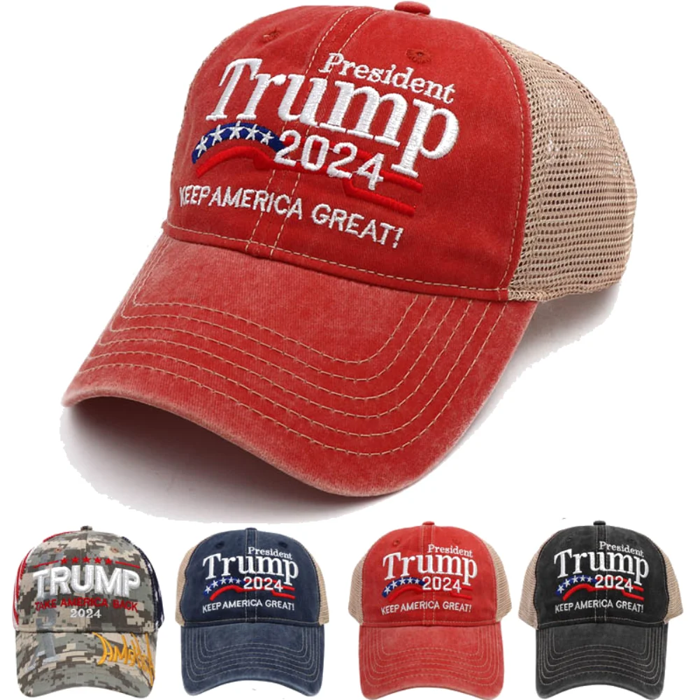 New Donald Trump 2024 Cap USA 3D Embroidery Batch Baseball Caps Keep America Great Snapback Presidential Cap Unisex