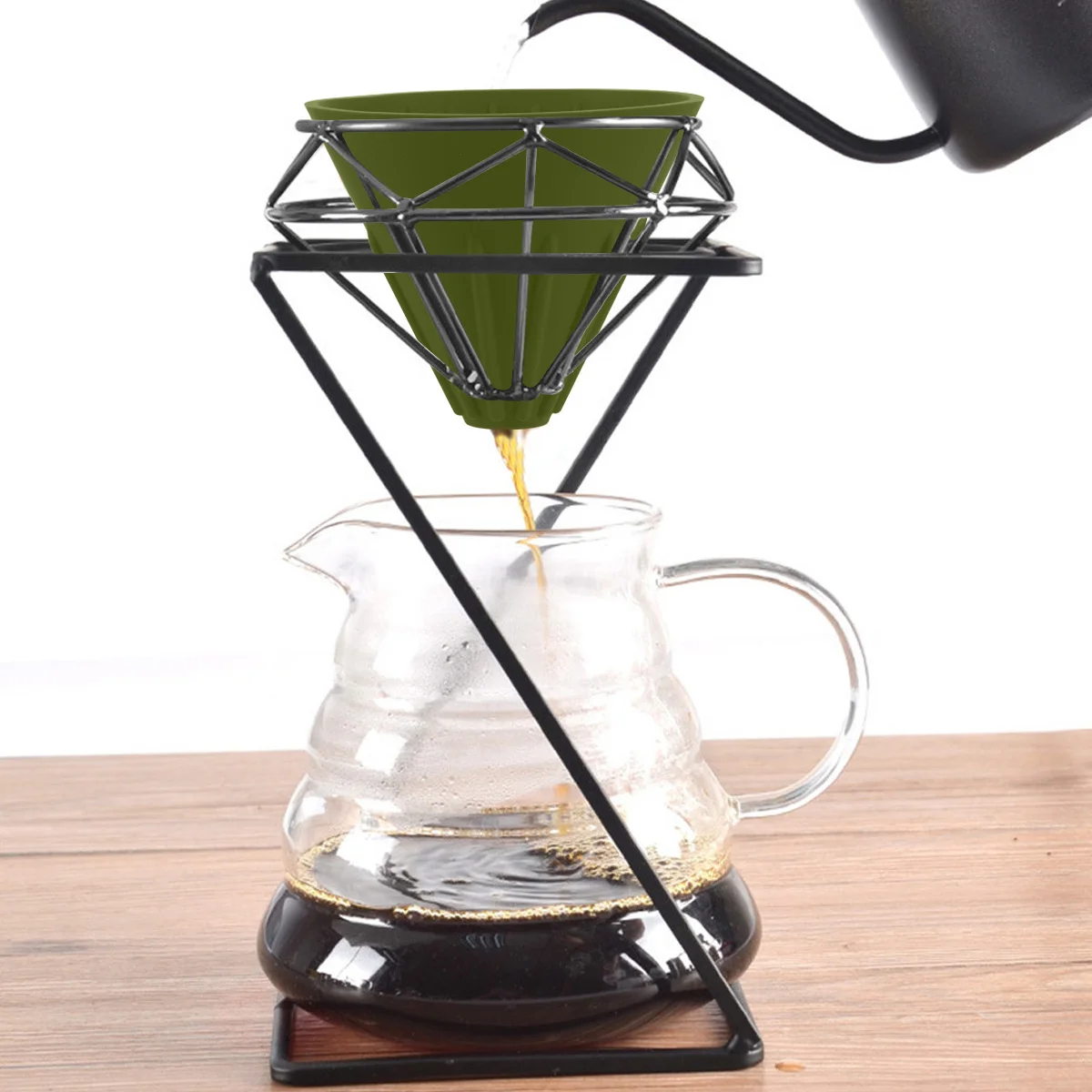 

Coffee Funnel Reusable Durable Filter Kitchen Practical Silica Gel Big Mouth for