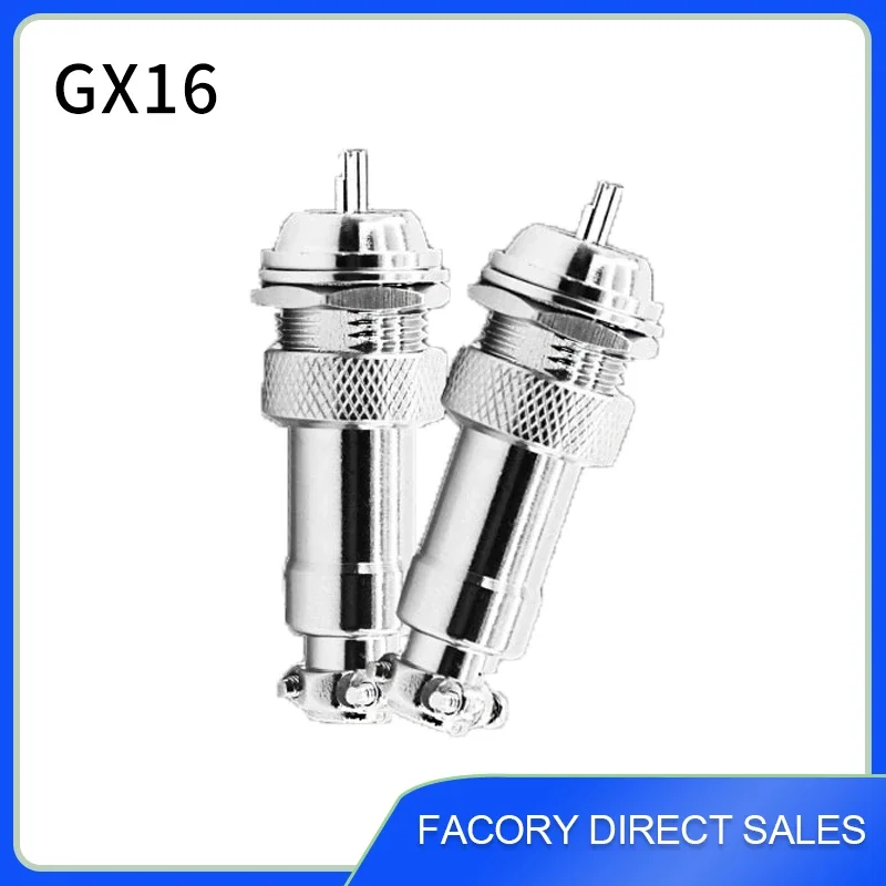 CIXIYCX Din 16mm 2/3/4/5/6/7/8/9/10 Pin GX16 Circular Aviation Socket Plug Wire Panel Connector Through-wall Type