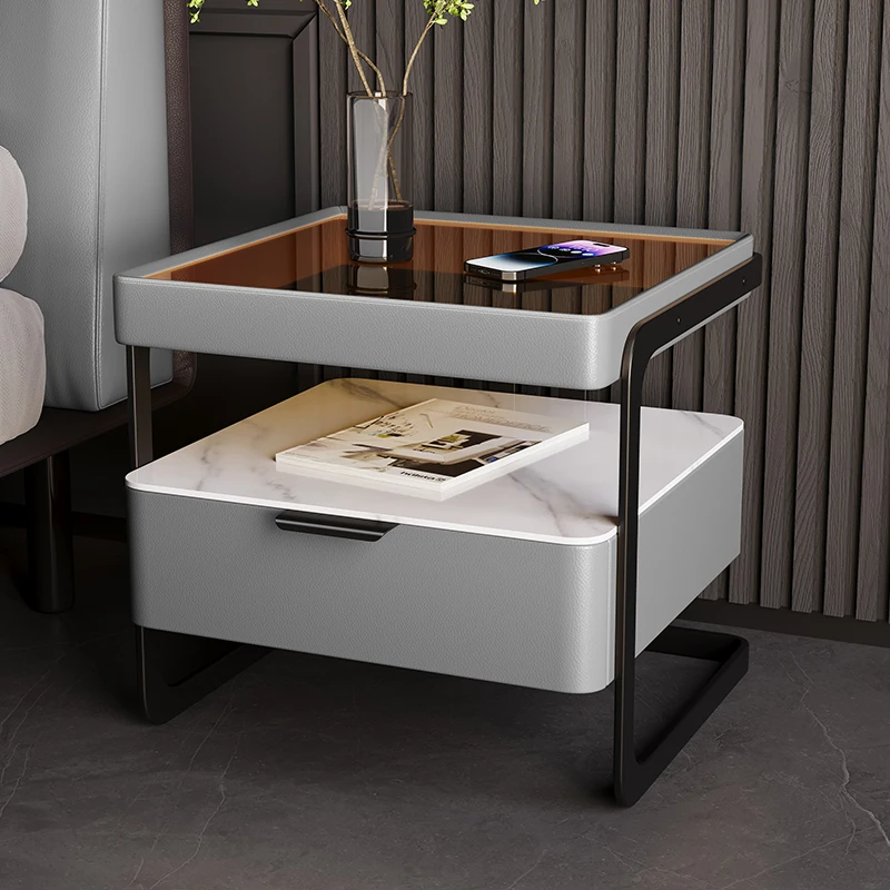 Coffee Nightstand Bed Table Bedside Bedroom Nordic Side Table Round Modern Luxury Armoires De Classement Salon Furniture