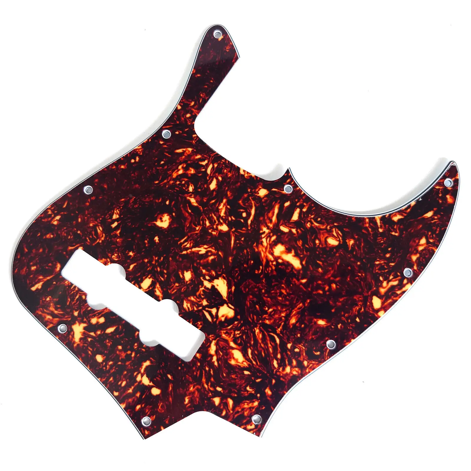 4 String Jazz Bass Pickguard 4 Ply Dark Brown Tortoise for Standard Jazz Bass guitars Replacement parts