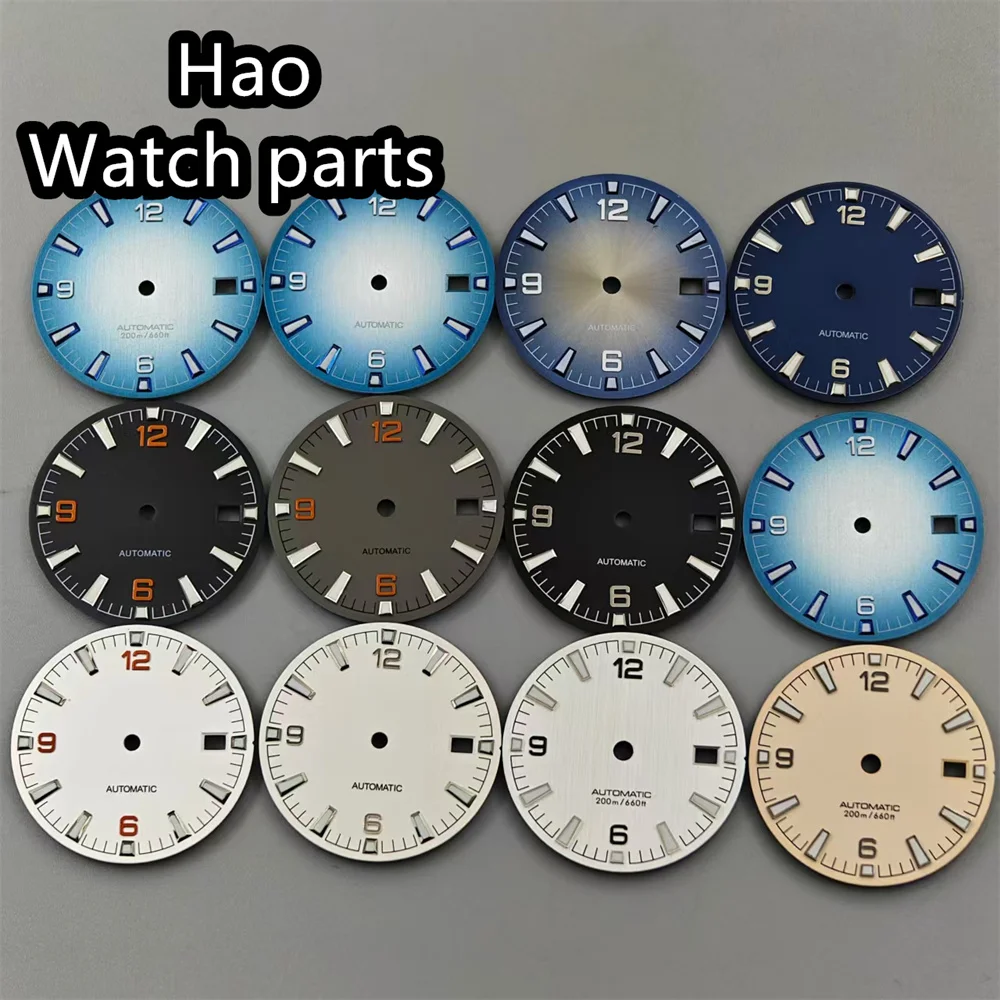 BLIGER 31mm sterile watch dial luminous fit NH34 NH35 NH36 NH38 movement