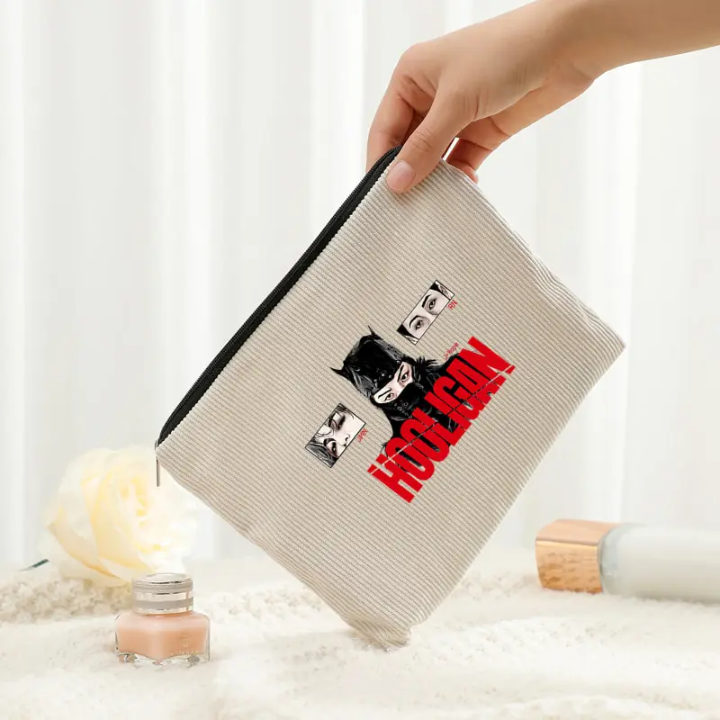 Arirang 2.0 World Tour 2026 Corduroy Makeup Bags Fashion Foldable Storage Bag Travel Storage Bags Kpop Fan Gift Hooligan Album