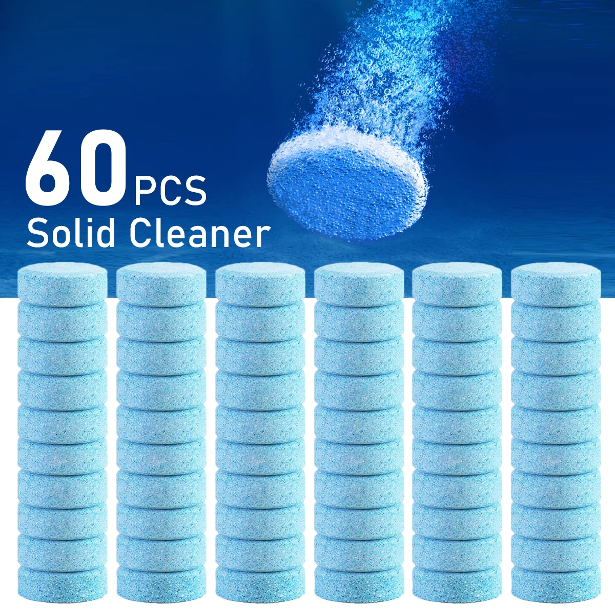 20/40/60Pcs Solid Cleaner Car Windscreen Wiper Effervescent Tablets Glass Toilet Window Windshield Cleaning Auto Accessories