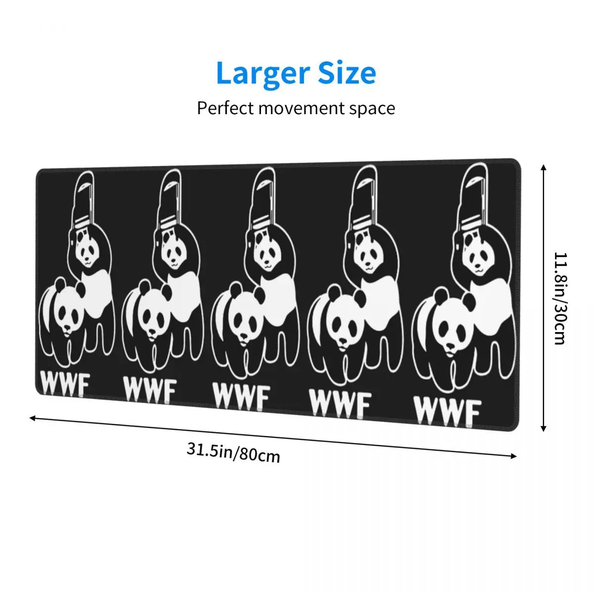 Large Mouse Pad WWF Wrestling Panda Gamer PC Laptop Mats Keyboard Carpet Computer Gaming Office Accessories Desk Mat