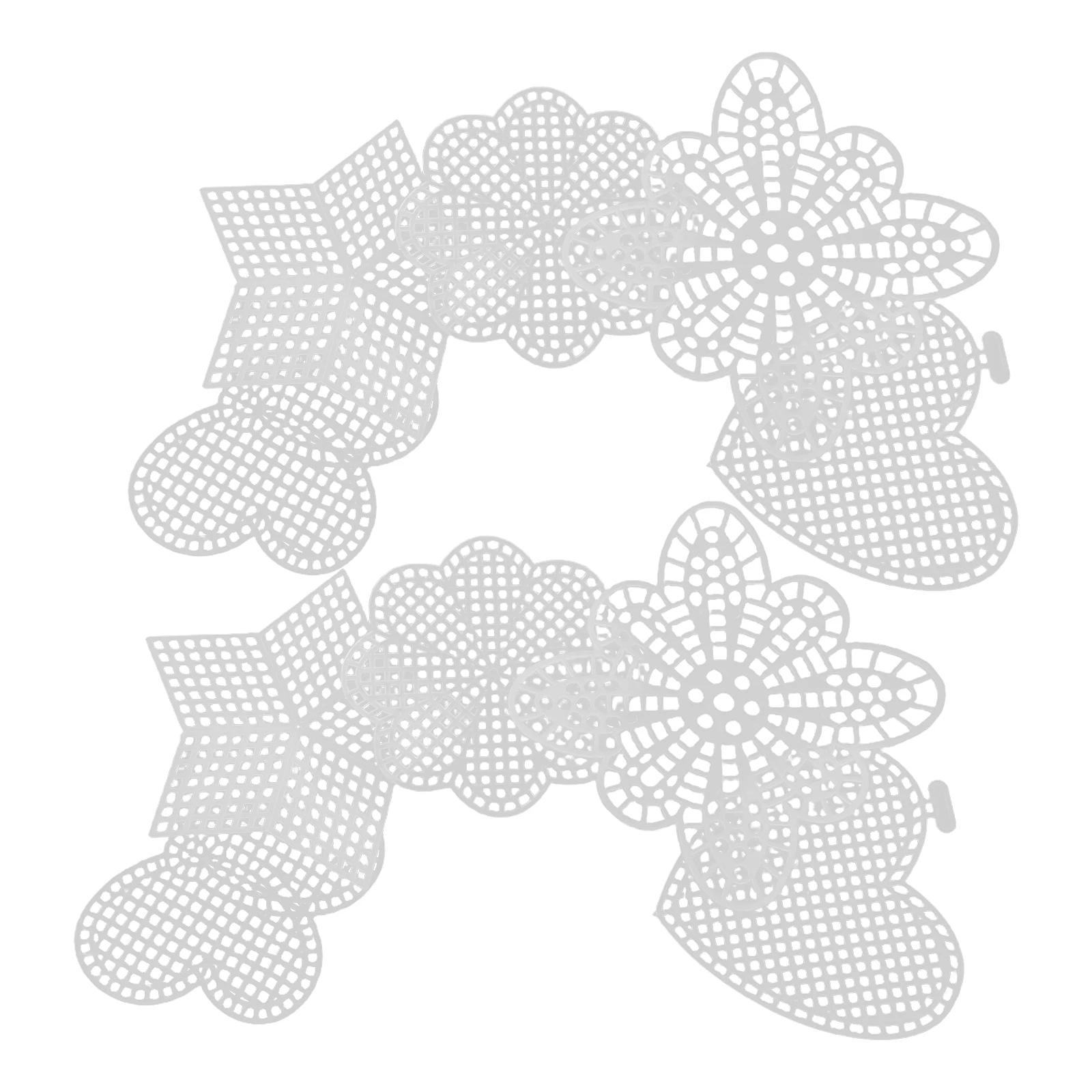 

25pcs Plastic Canvas Shapes Set For Cross Stitch Embroidery Diy Yarn Stitching Crafts Stars Hearts Butterflies Flowers
