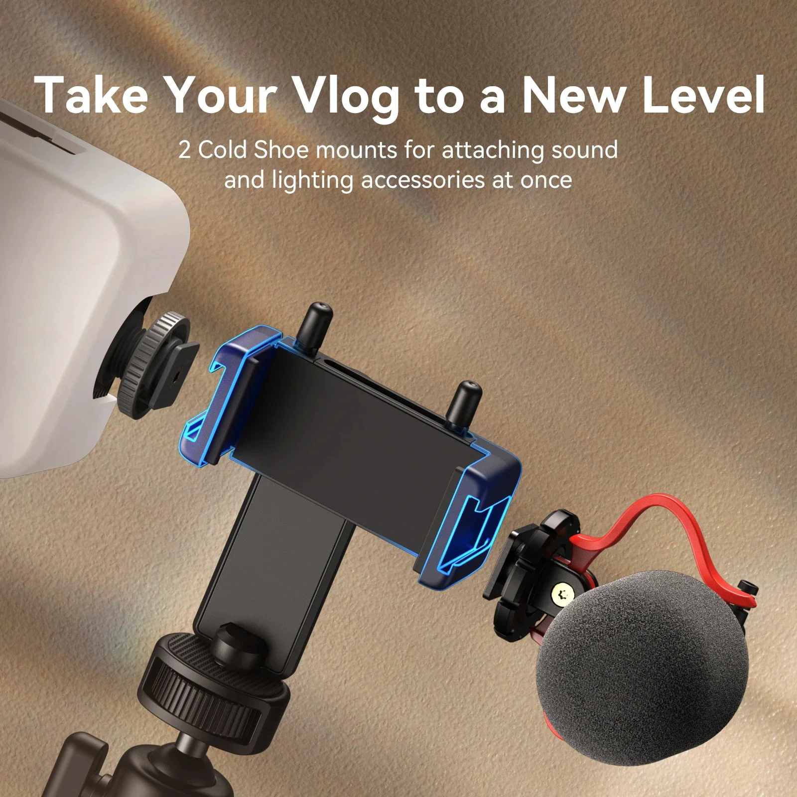 Smartphone Vlogging Kit for iPhone Android with Tripod LED Light SoftBox Advanced Vlog kit for TikTok Live Stream Video YouTube