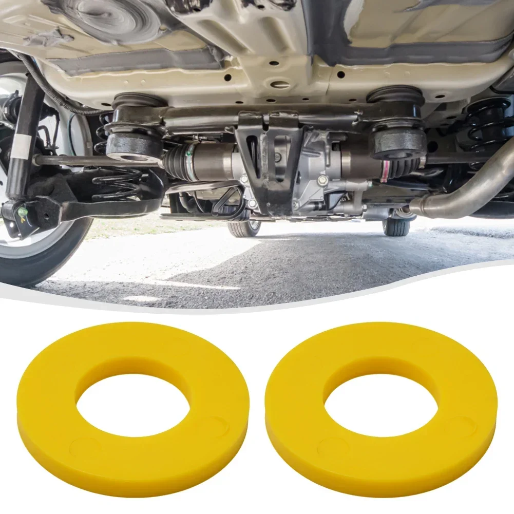 

2PCS Bearing Washer Low Temperature Performance Reduce Tire Noise Reduce Resistance Shock Absorption Yellow Polyurethane Materia