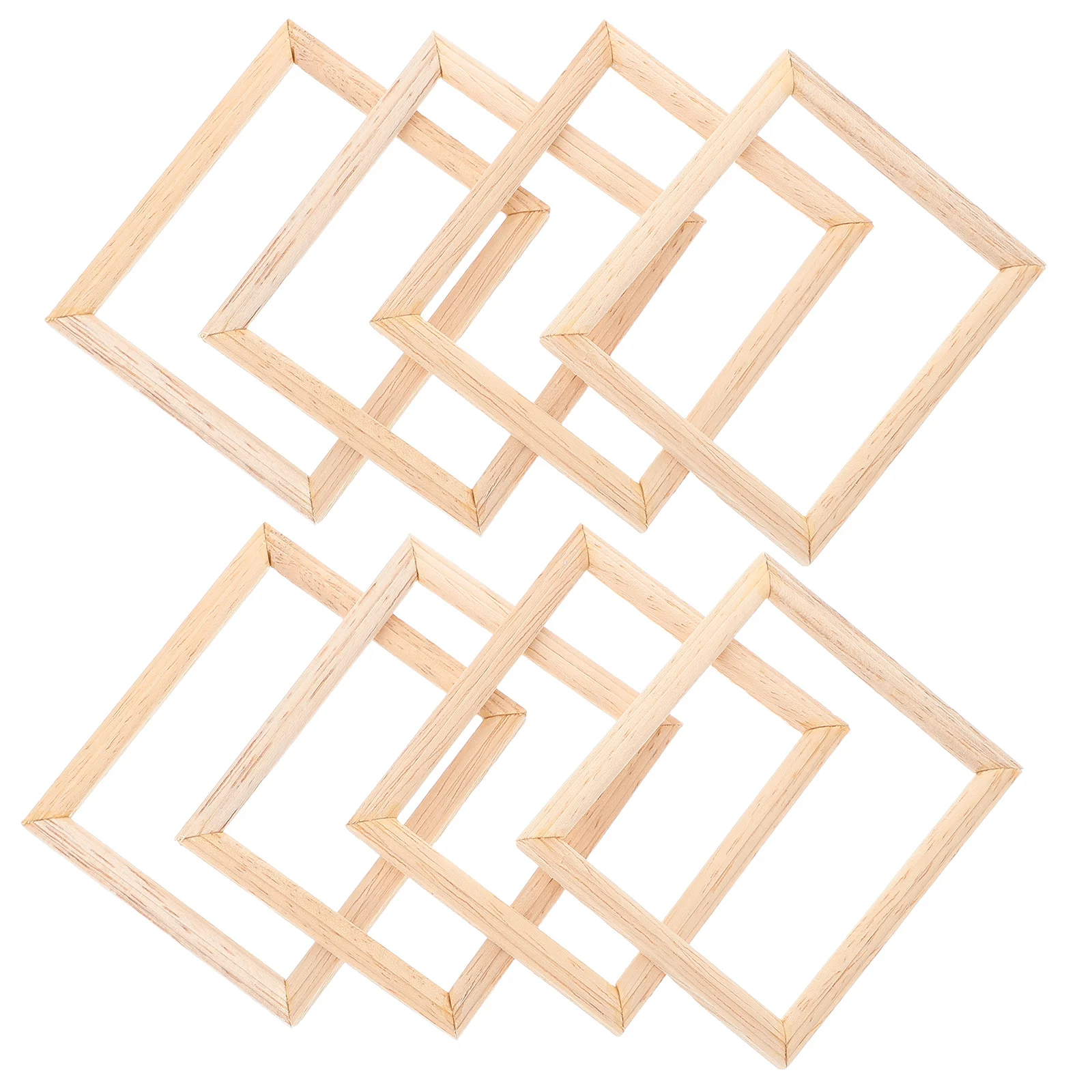 9 قطعة إطارات صور خشبية مصغرة الخشب الطبيعي مقياس 1:12 نمط عتيق لإكسسوارات أثاث بيت الدمى ذاتية الصنع
