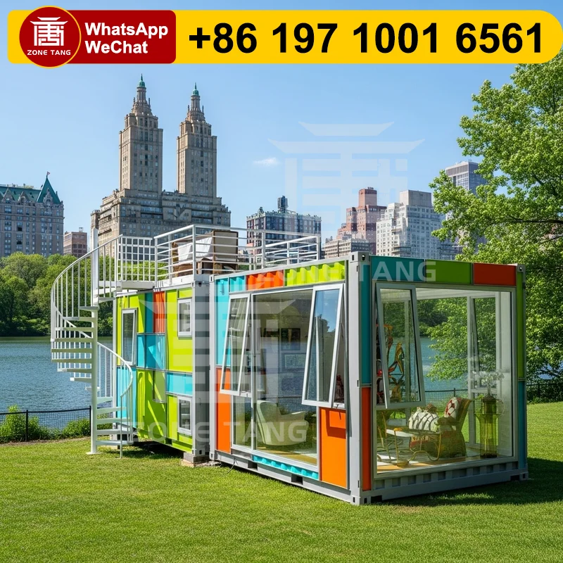 

Container Buildings Portable Modular Expansion DIY Tiny House Shop Flat Pack House Prefab Home Smart Technology Economic Modern