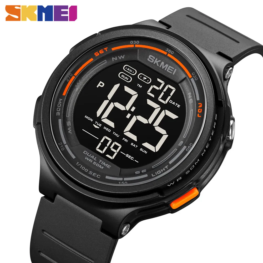 

SKMEI LED Electronic Sport Watches Count Down Stopwatch Clock 5Bar Waterproof Men Wristwatch Montre Homme Multifunction Watch