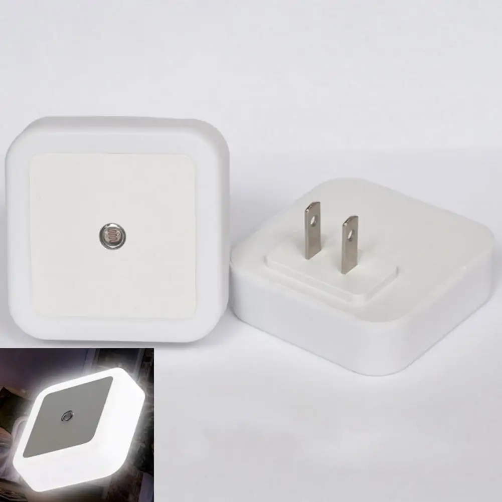 LED Night Lamp 110V/0.5W Square LED Lamp Compact Illumination  Convenient Light Sensor Control Square Night Lamp