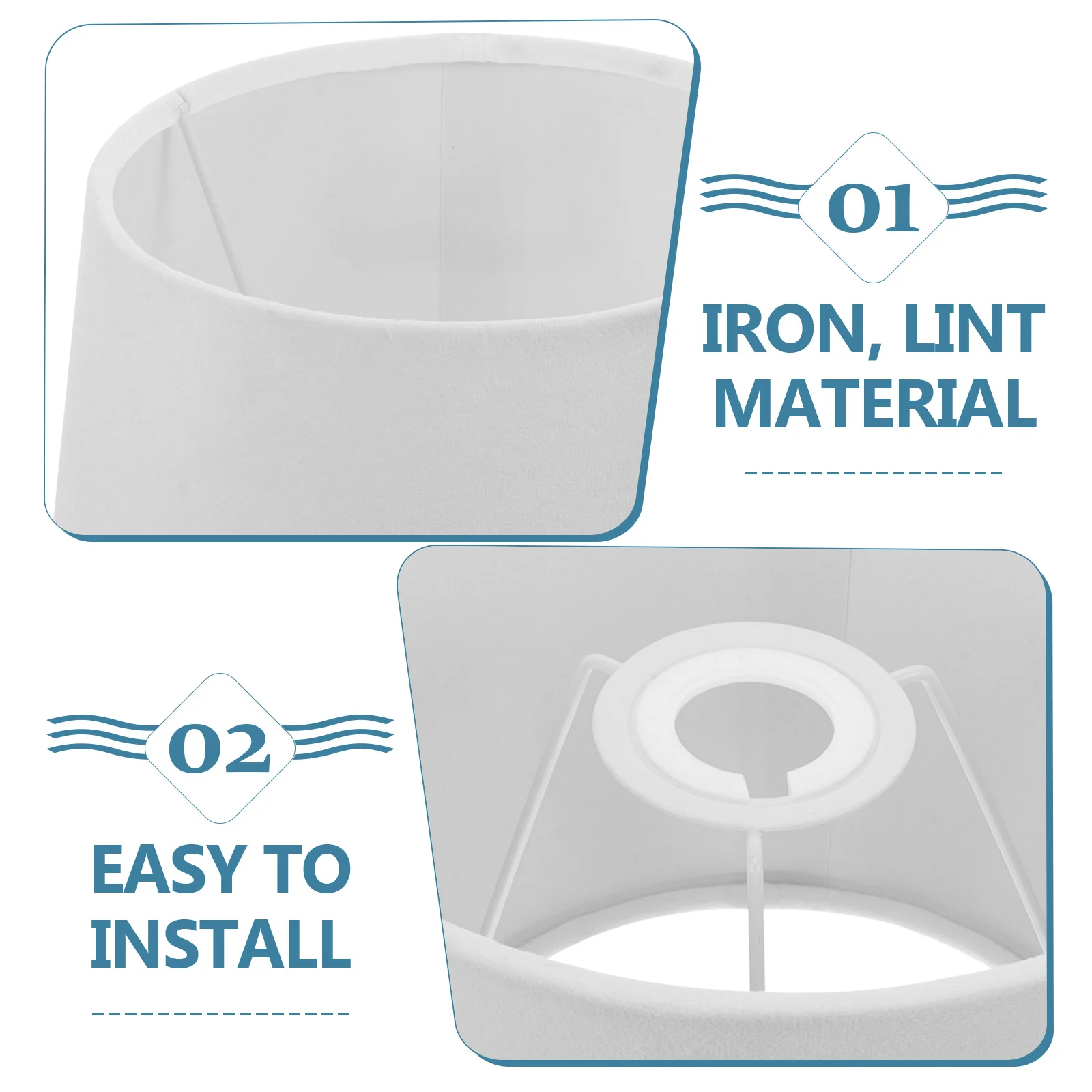 

Fabric Lamp Shade Iron Frame Smooth Touch Wear-Resistant Replacement For Desk Table Floor Wall Lamp Decorative Lighting