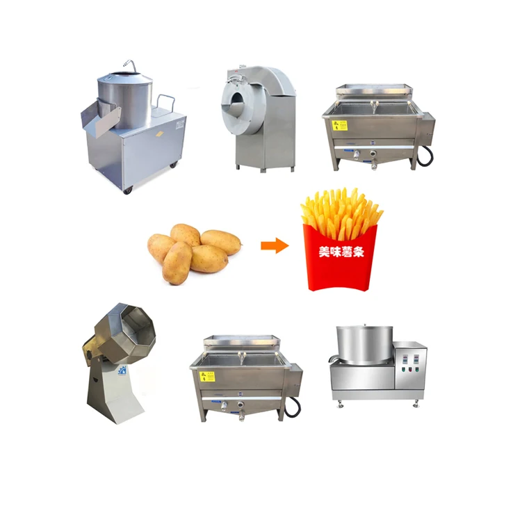 Low Running Cost semi automatic french fries production line fried french fries potato chips production line