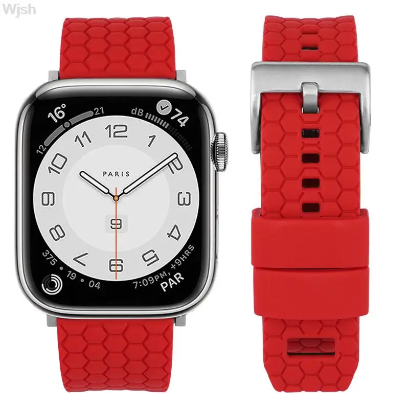 Ремешок силиконовый для Apple Watch, браслет для смарт-часов iWatch Series 3 4 5 6 7 se, 45 мм 41 мм 44 мм 40 мм 38 мм 42 мм