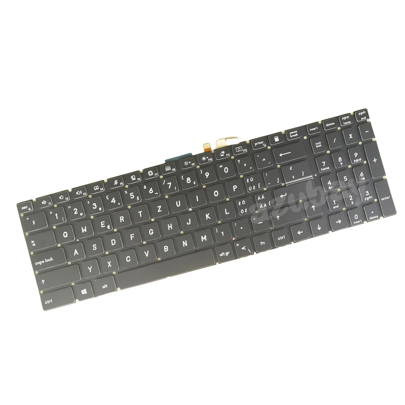 White-Backlit Keyboard For MSI Creator 17M A9SE / A10 / A10SD / A10SE QWERTZ Swiss CH Belgian Canadian UK Nordic Czech Slovak