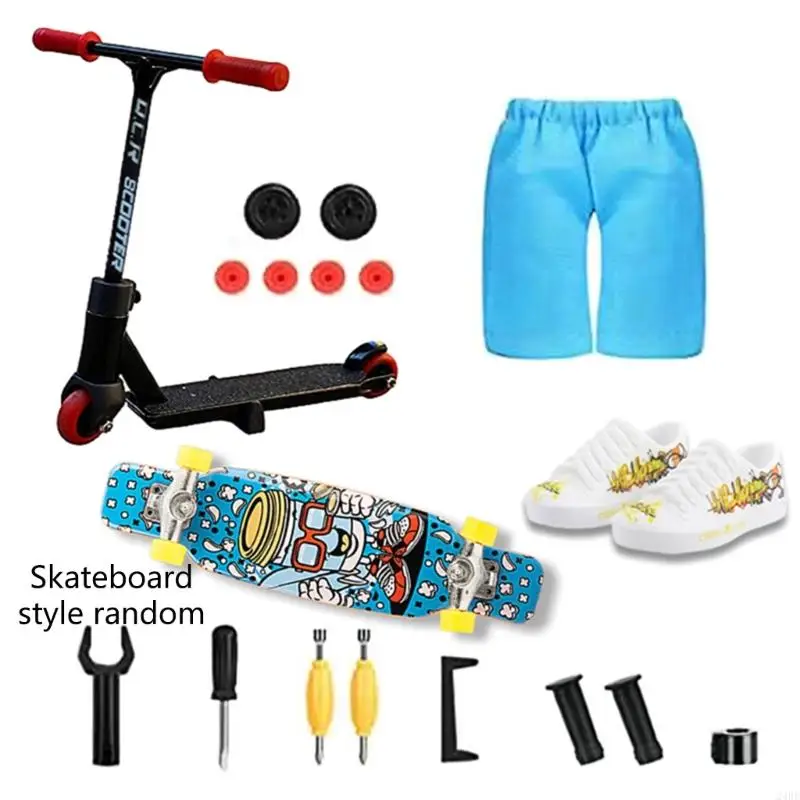 24BE Finger Scooter Mini Skate Set Finger Scooter Fingertip Bike Fingerboard Extreme Sports Toy Bikes Fingerboard