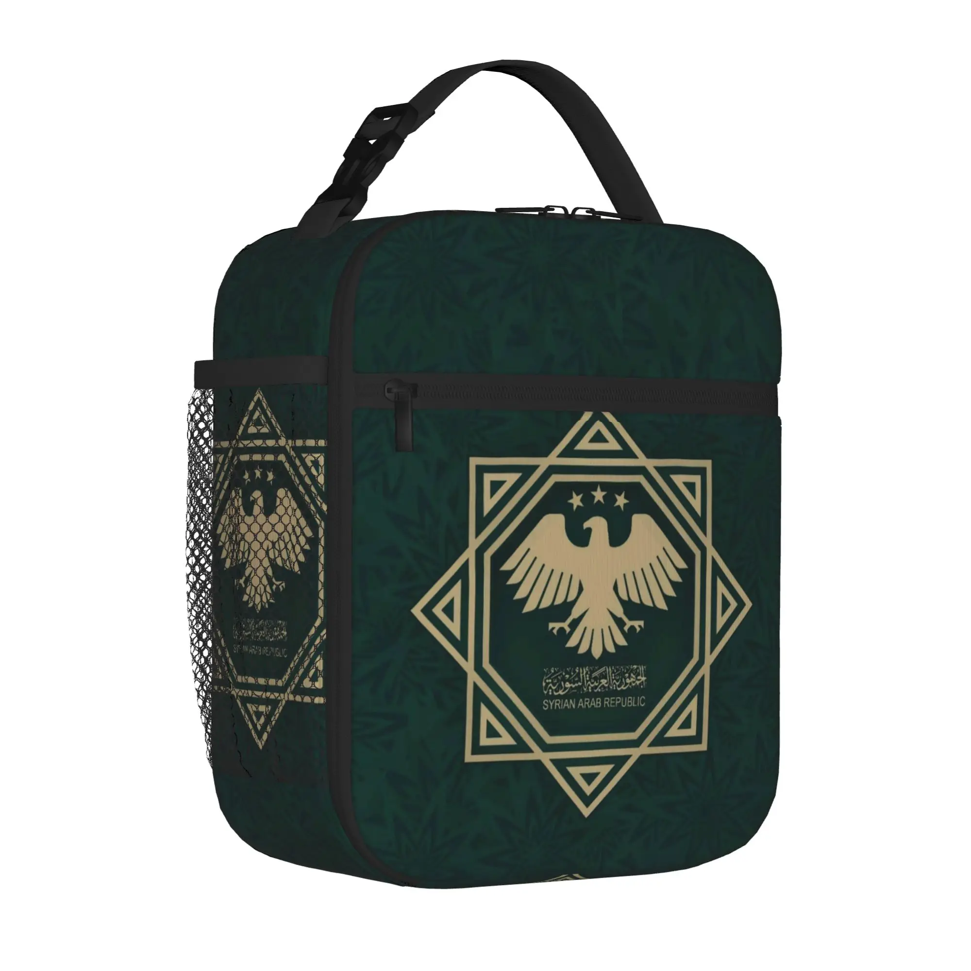Eagle of Syria Syrian Proud Insulated Lunch Bag Men Women Arab Symbol Food Container Portable Cooler Thermal Lunch Boxes Office