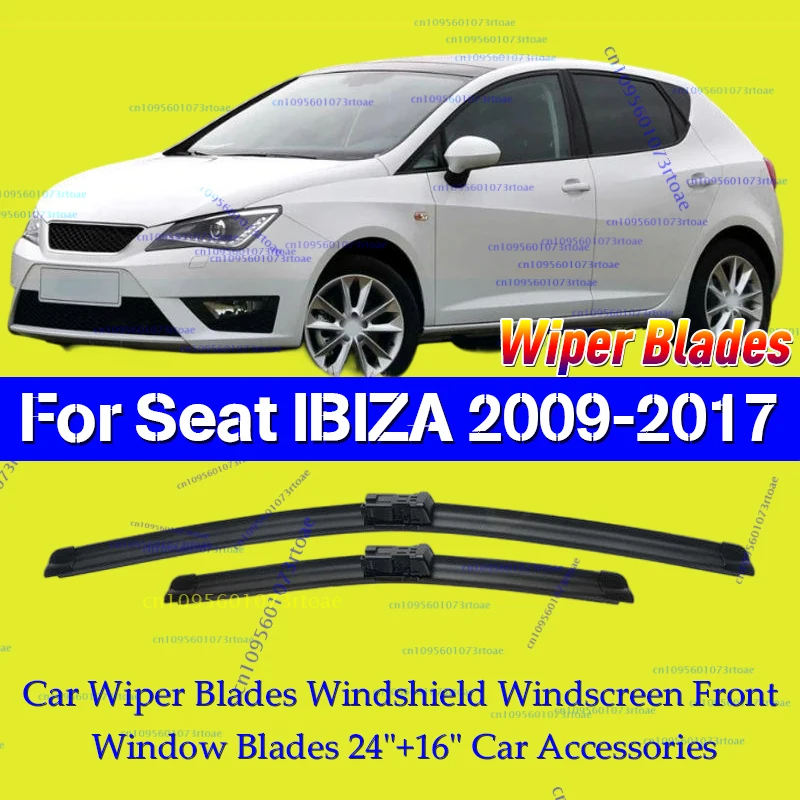 

Car Wiper Blades For Seat IBIZA 2009-2017 Windshield Windscreen Front Window Blades 24"+16" Car Accessories