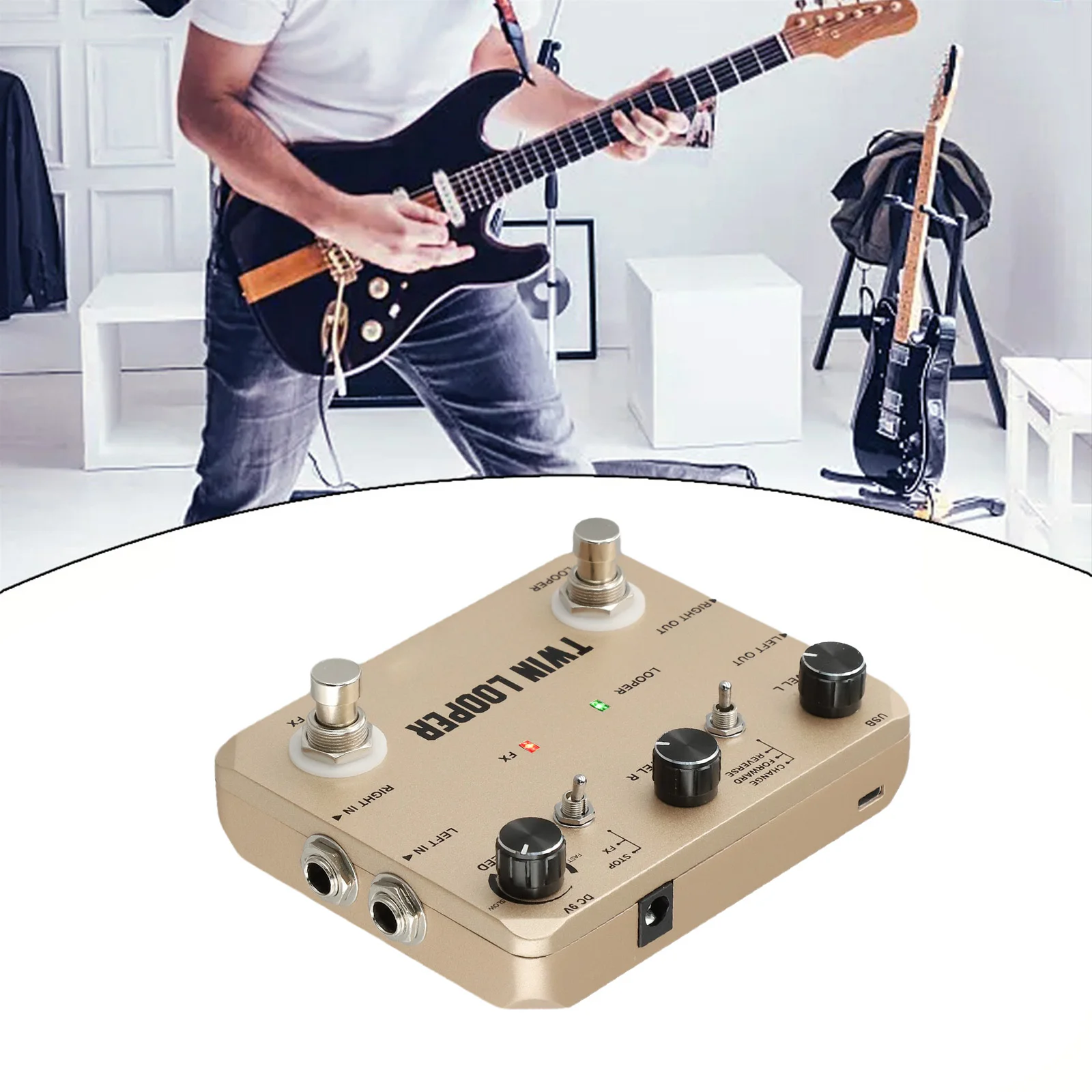 

Петлер для электрогитары от Rowin 11 Звуковые эффекты 10 минут записи и сверхмощный дизайн для создания динамической музыки