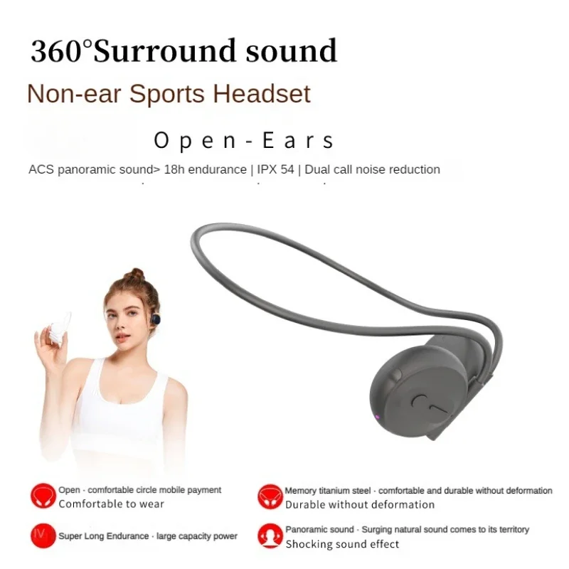 Sports Bluetooth Earphones Ultra Long Life Enc Noise Reduction Hanging Neck Earbuds Crazy Can Not Shake Off Waterproof Headphone