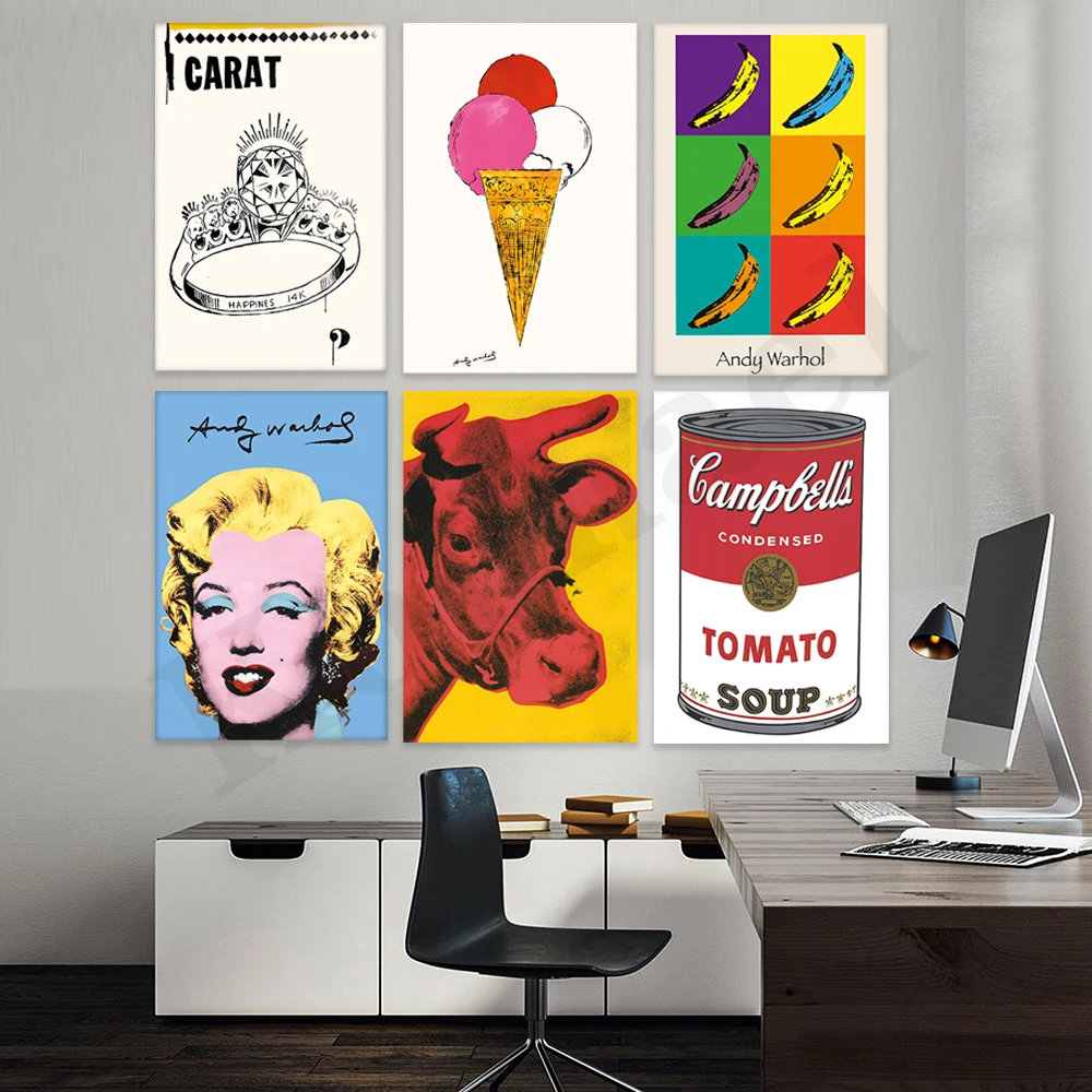 Andy Warhol Exhibition Works,Tomatoes.Flowers.Cows.Bananas.Ice
