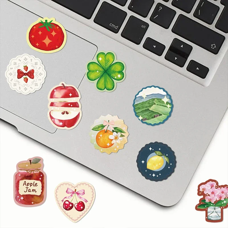 500 قطعة من ملصقات رولز الكرتونية اللطيفة، شارات جمالية كاواي لمغلف الفاكهة النباتية، ديكور مكافآت ممتع #5