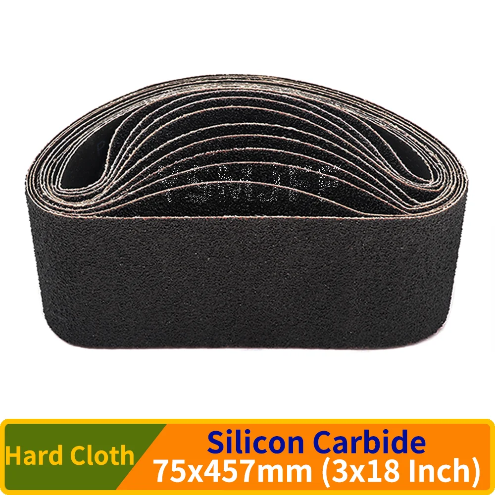 457*75mm Silicon Carbide Sanding Belts 18*3 Inch P24-P320 Grits Sharpening Sander Belt for Belt Sander Metal Polishing