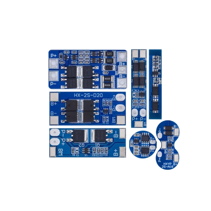 Placa de protección de batería de litio 2S, 3A, 4A, 5A, 8A, 10A, 13A, 20A, 7,4 V, 8,4 V, Li-ion 18650, estándar de placa BMS/equilibrio