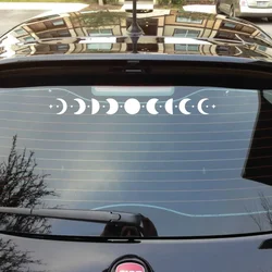 Car Sticker Moon Phase Line Row Stars Rear Glass Mystery Witch Stickers Windshield Banner Decoration Vinyl Decals
