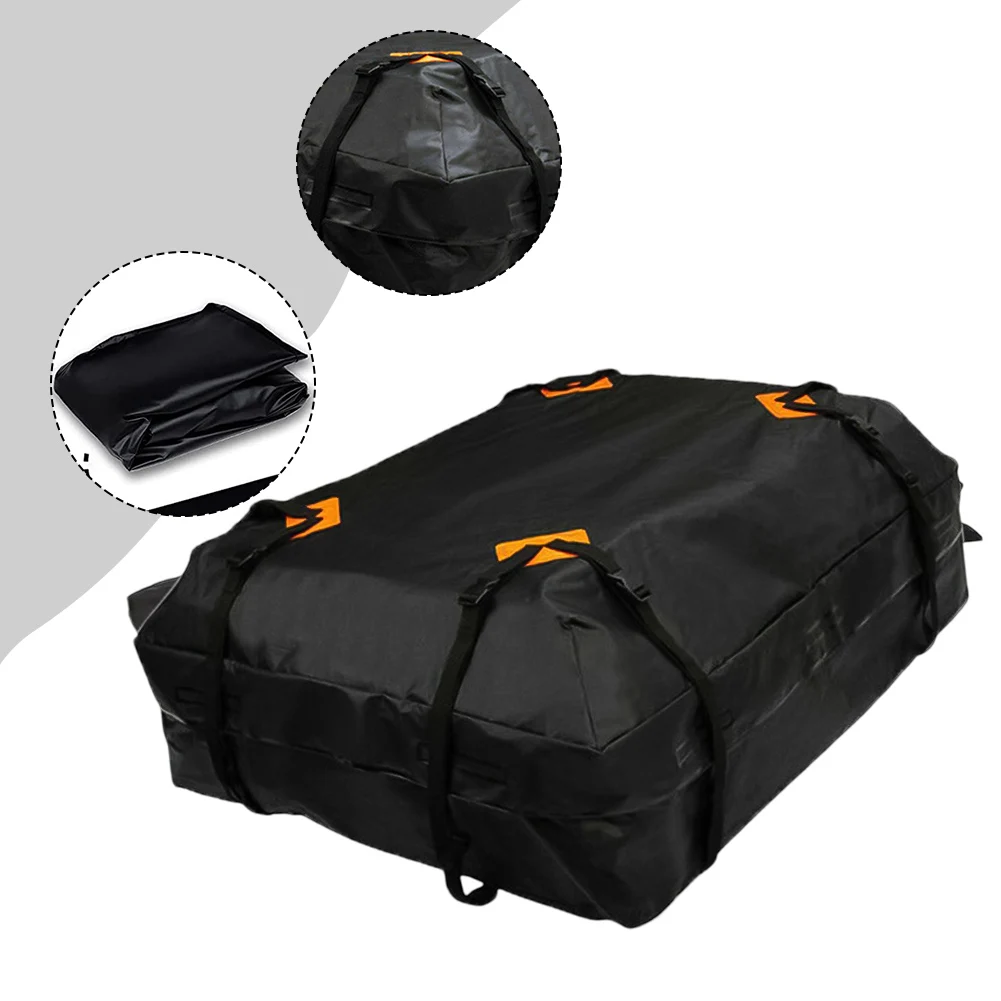 Bolsa de equipaje de seguridad mejorada, almacenamiento de equipo de Camping, portaequipajes de techo de Camping, 27x25x11cm, bolsa de techo de coche, correas de refuerzo