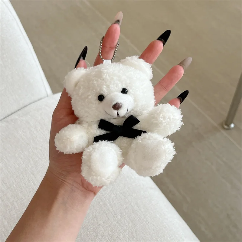 귀여운 만화 털 플러피 곰 헤드셋 케이스 애플 에어팟 프로 2 3 4 커버 실리콘 플러시 헤드폰 케이스 에어팟 4 펀다