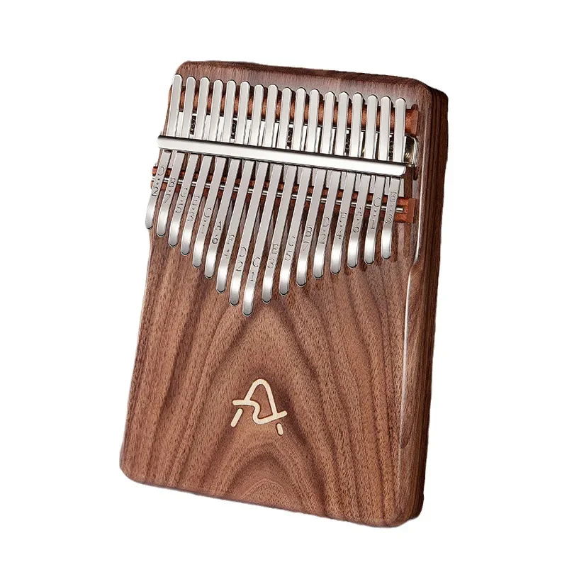 Professional Kalimba 21 Key Thumb Piano Full Solid Wood Black Walnut 17 Tone Mbira Small Finger Piano Beginners Instrument