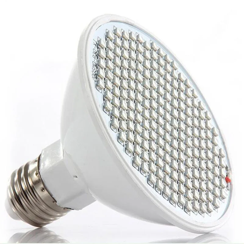 Luz LED de espectro completo para cultivo, iluminación hidropónica, 12W, E27, LED, 166 Leds, rojo y 34 Leds, lámparas azules para plantas de invernadero, 110V/220V