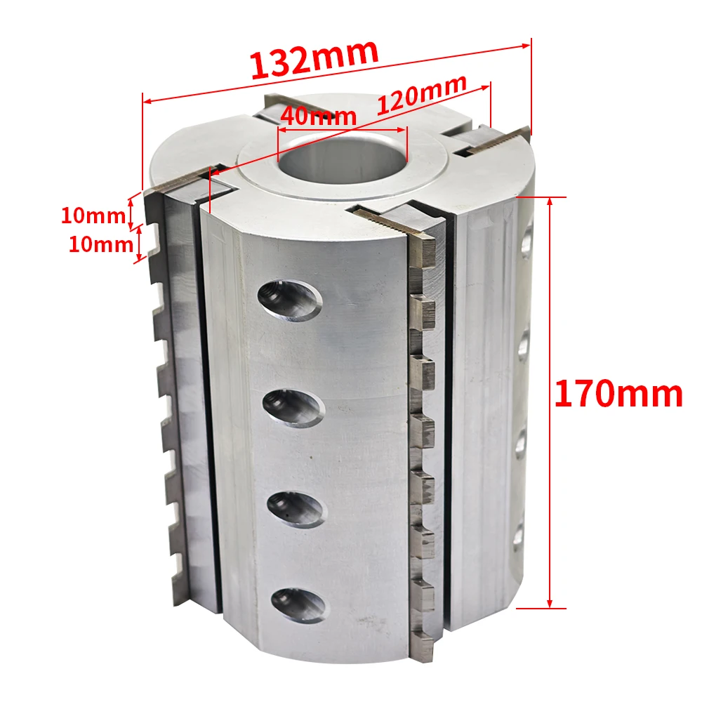 Disposable Four-Sided Planer Grating Cutter Detachable Vertical Shaft Flat Cutter Tool