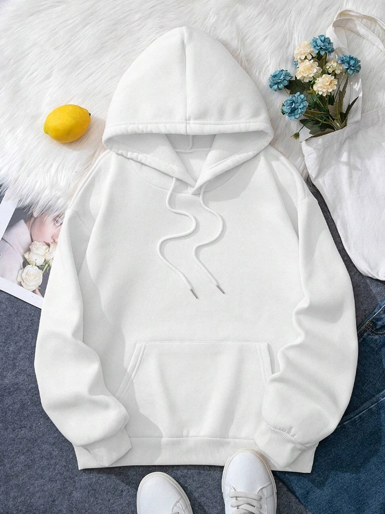 Een Sexy Schoonheid Bedrukte Vrouwen Fleece Warme Vintage Hoodies Comfortabele Zachte Losse Hoodie Mode Casual S-Xxl Kleding Vrouw