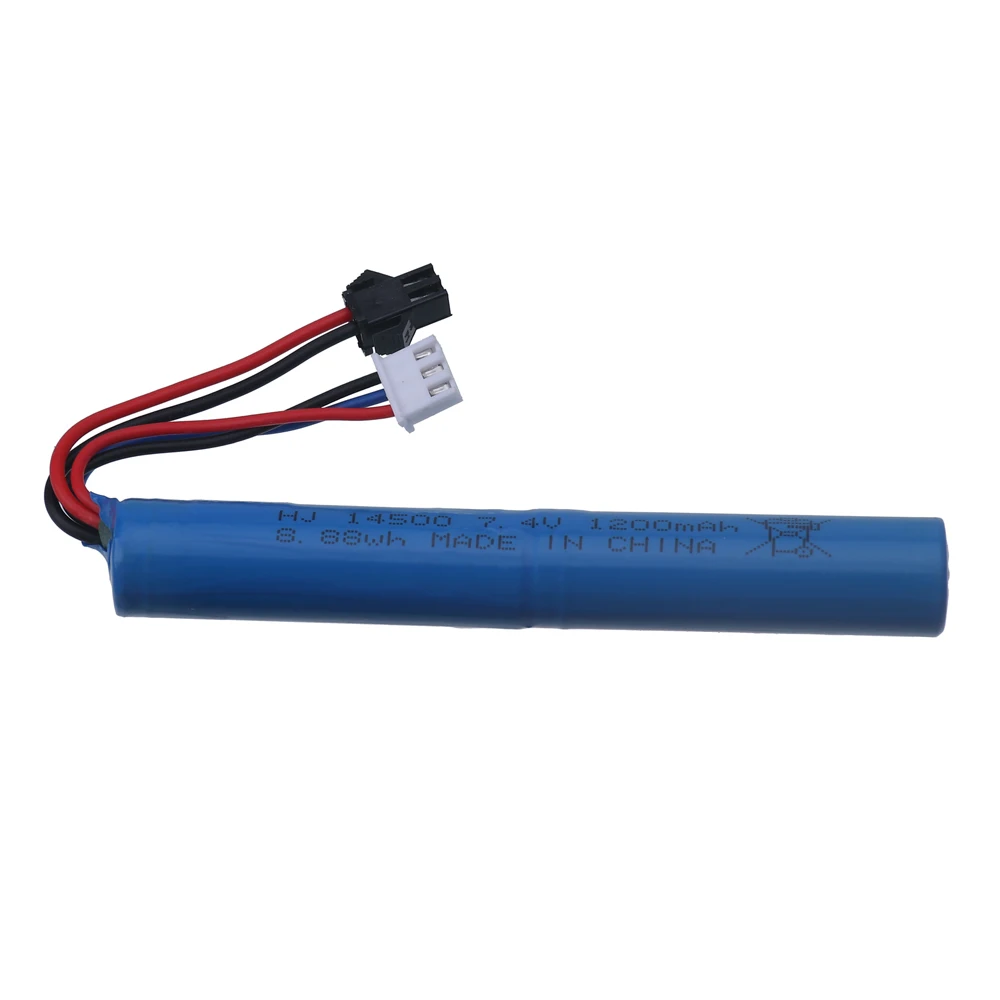 Akumulator litowo-jonowy 7,4 V 1200 mAh 14500 do zabawek elektrycznych Pistolet na wodę / pistolet na wodę 2S Akumulator 7,4 V do pistoletów Mini