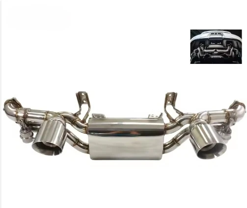 stainless steel exhaust system, manufactured with high-quality automatic pipe bending technology